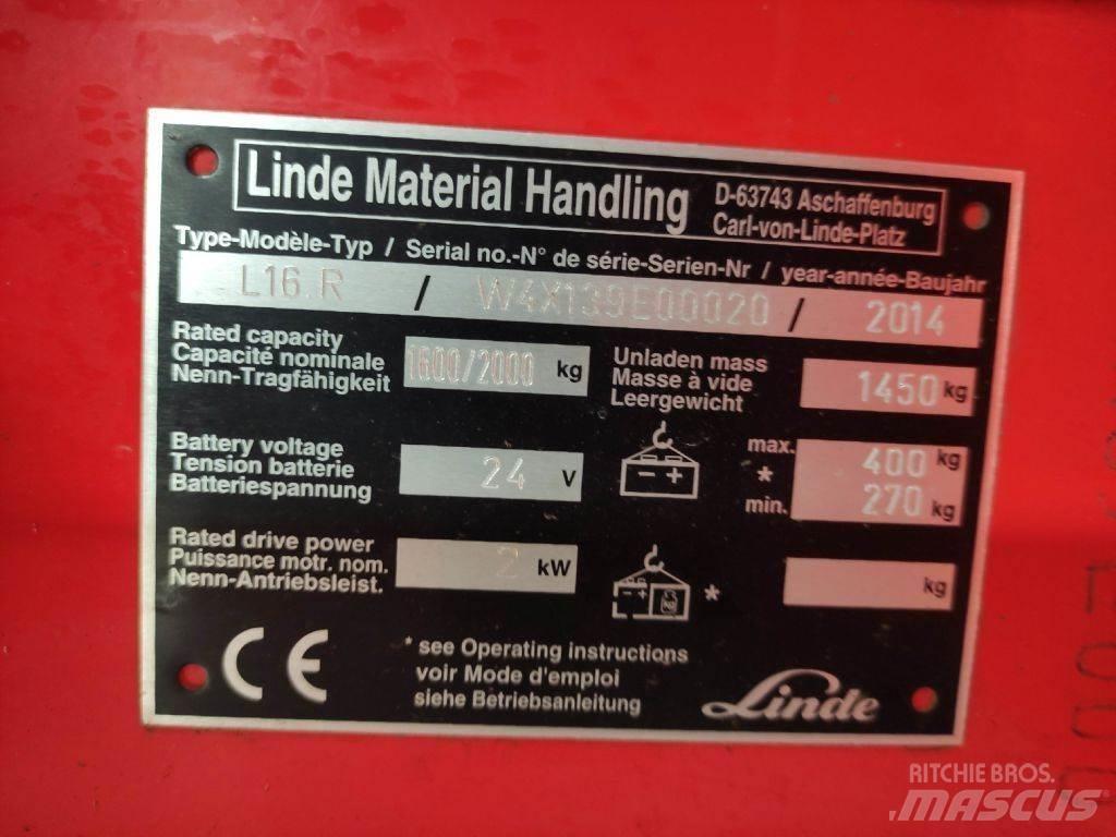Linde L16R Elektrische heftrucks