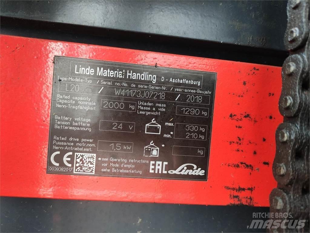 Linde L20i-1173 Deichselstapler