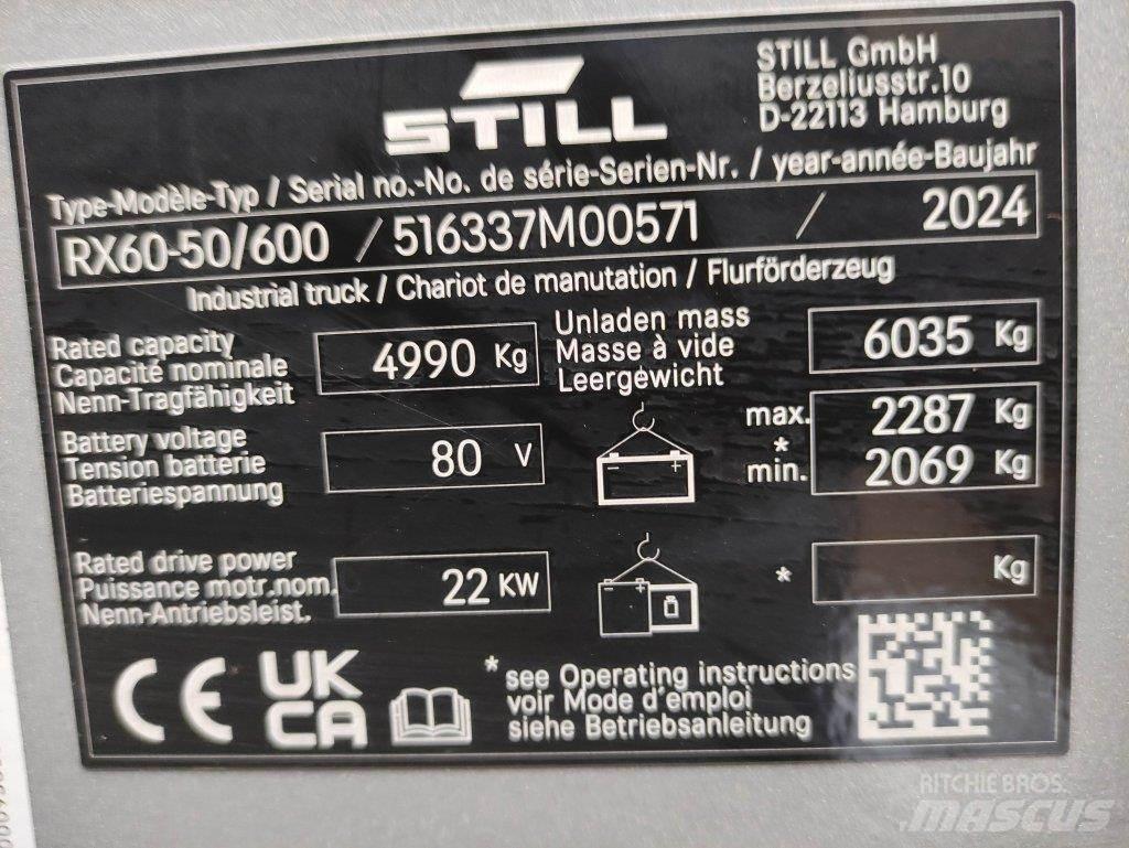 Still RX60-50/600 Elektrische heftrucks
