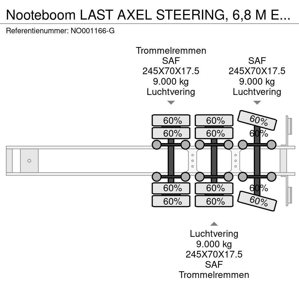 Nooteboom LAST AXEL STEERING, 6,8 M EXTENDABLE Tieflader-Auflieger