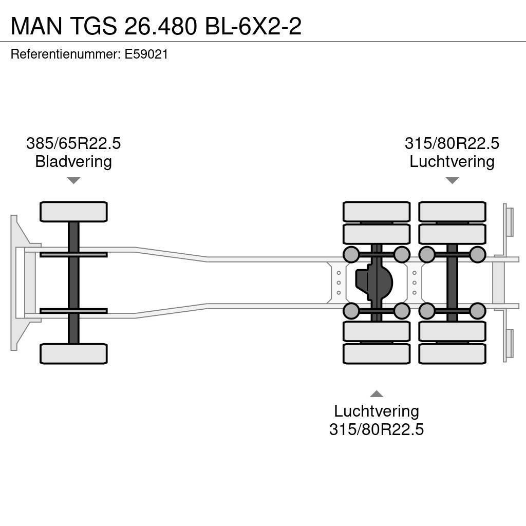 MAN TGS 26.480 BL-6X2-2 Containerwagen