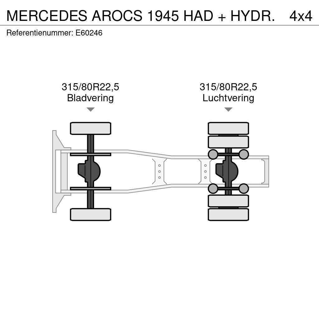 Mercedes-Benz AROCS 1945 HAD + HYDR. Sattelzugmaschinen