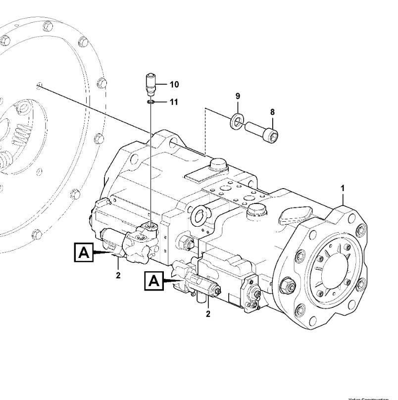 Volvo EC300D EC350D Main Pump 14632316 K5V160DT Getriebe