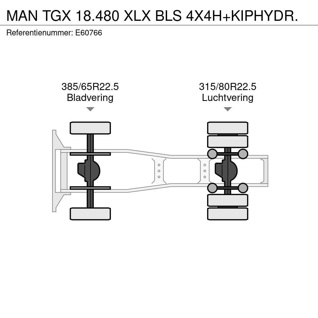 MAN TGX 18.480 XLX BLS 4X4H+KIPHYDR. Sattelzugmaschinen