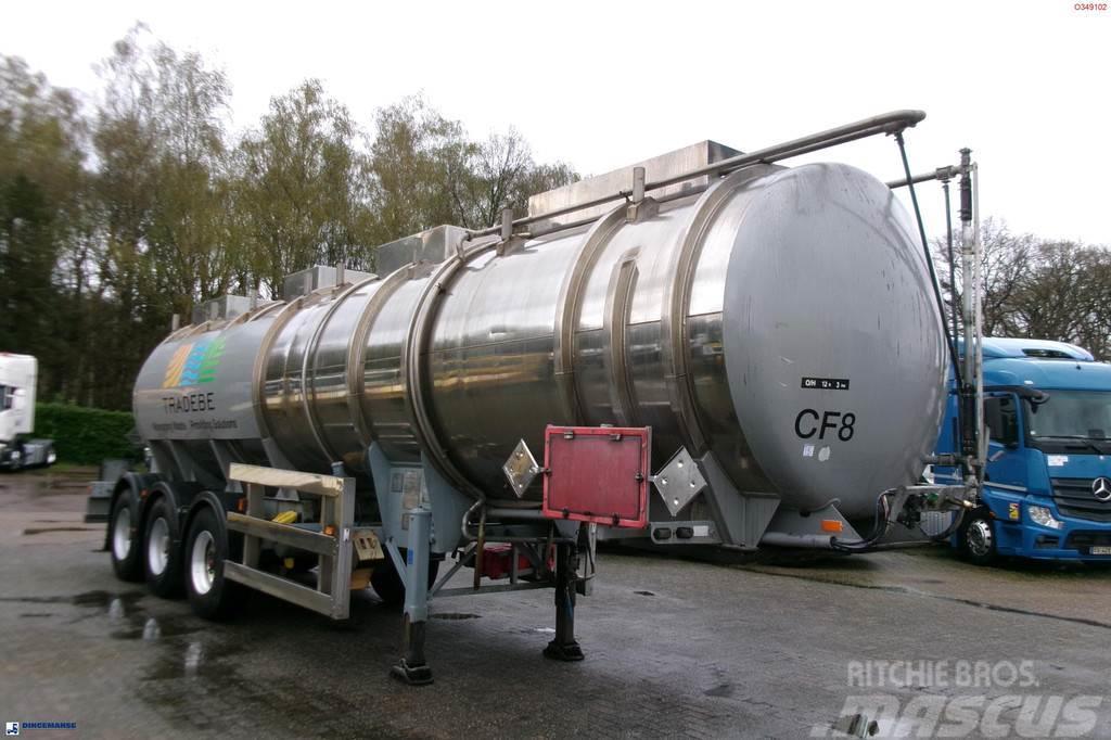  Clayton Chemical tank inox 30 m3 / 1 comp Tankauflieger