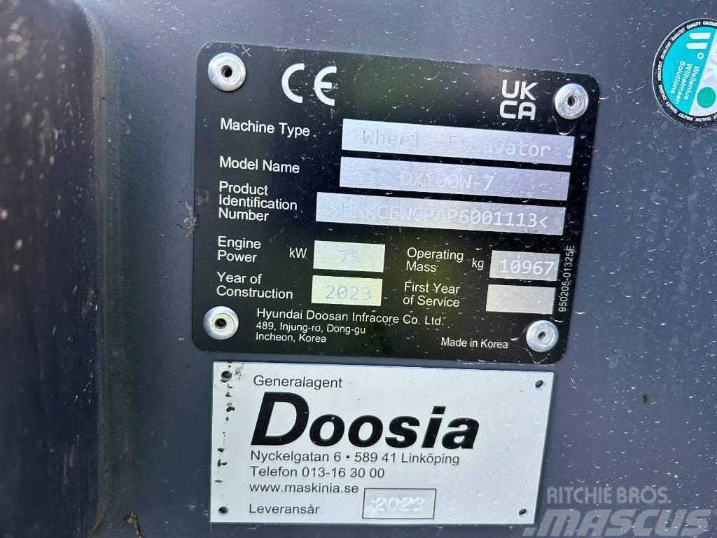 Doosan DX100W-7 Mobilbagger