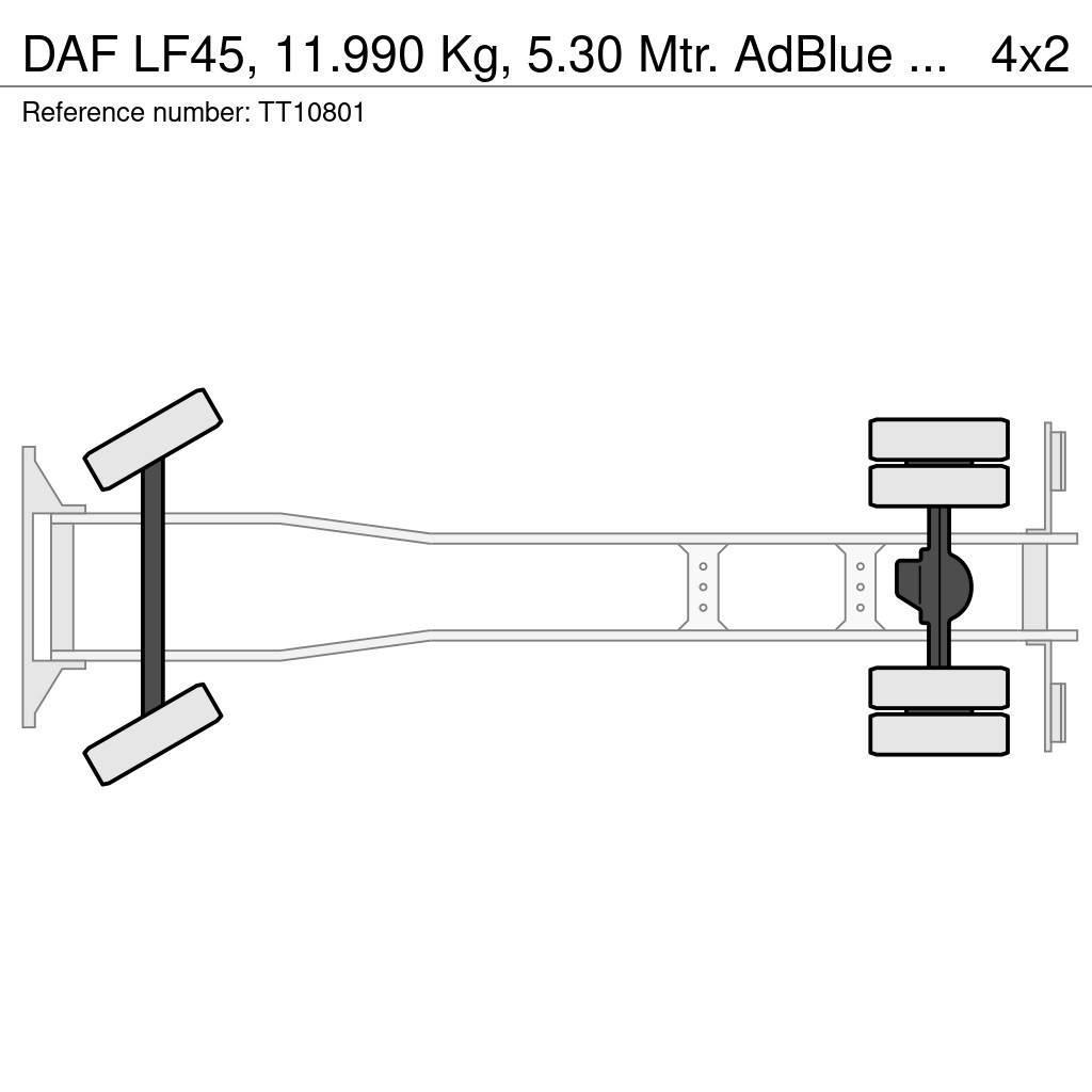 DAF LF45, 11.990 Kg, 5.30 Mtr. AdBlue Pritschenwagen/Pritschenwagen mit Seitenklappe