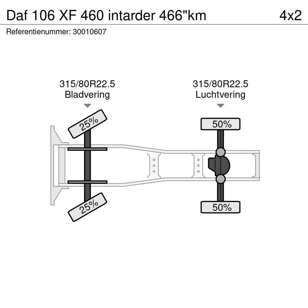 DAF 106 XF 460 intarder 466"km Sattelzugmaschinen