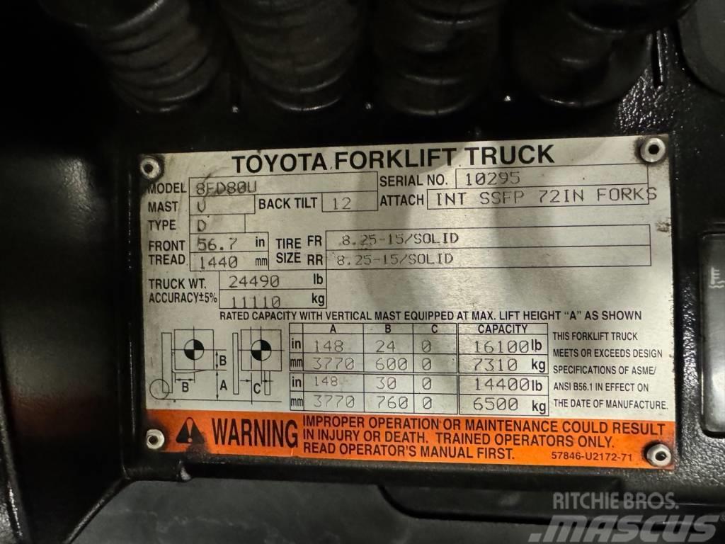 Toyota 8FD80U Heftrucks overige