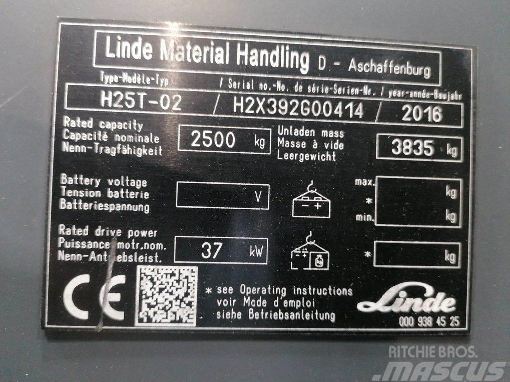 Linde H25T-02 LPG heftrucks