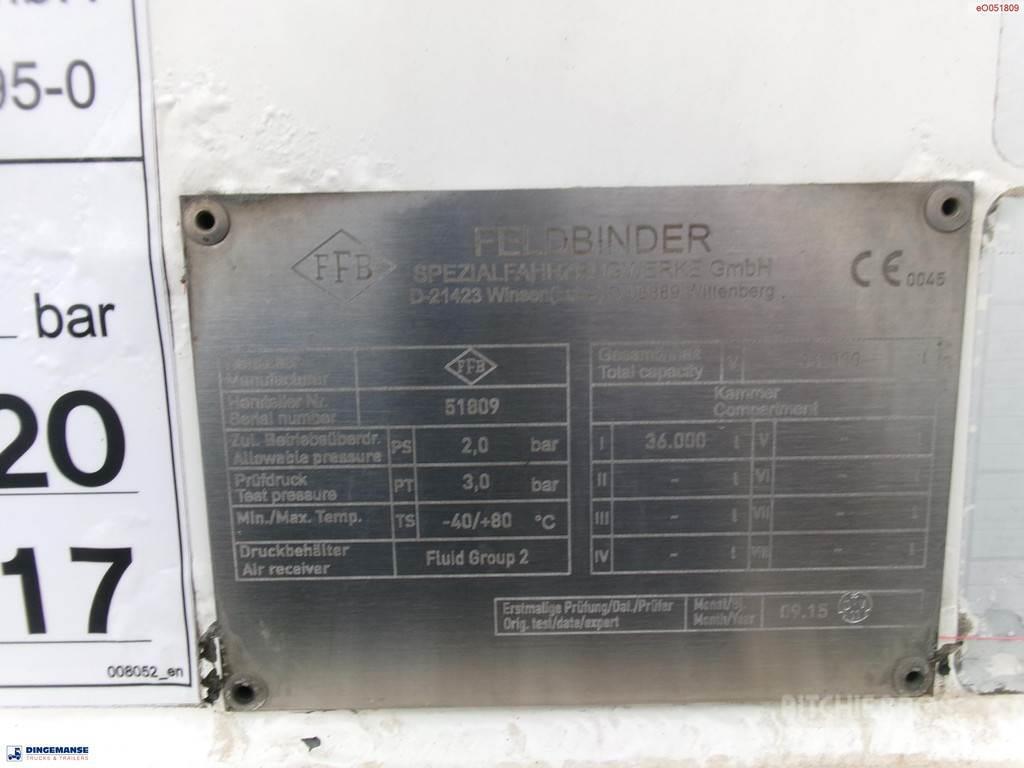 Feldbinder Powder tank alu 36 m3 / 1 comp Tankauflieger