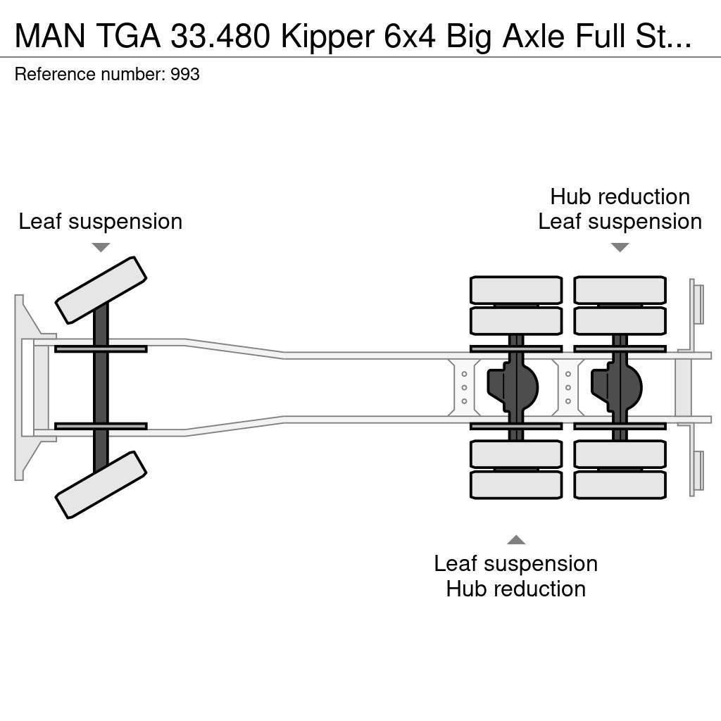 MAN TGA 33.480 Kipper 6x4 Big Axle Full Steel Suspensi Kipper