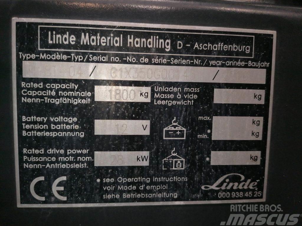 Linde H18T-04 LPG heftrucks