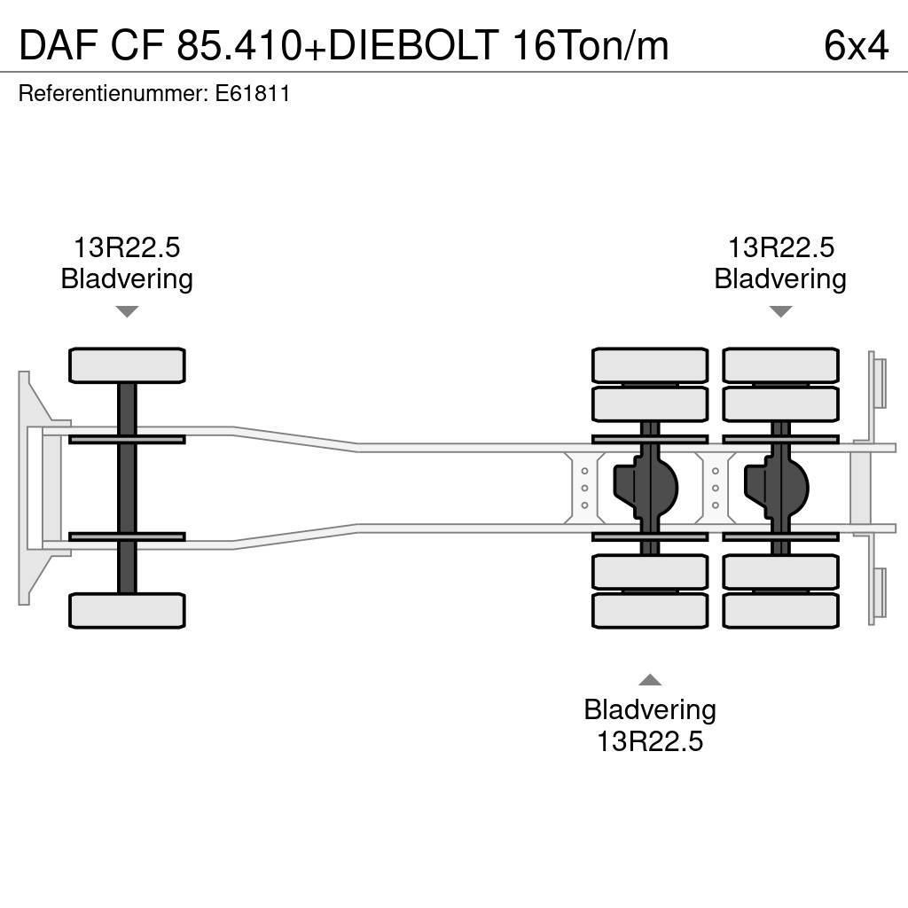 DAF CF 85.410+DIEBOLT 16Ton/m Containerwagen