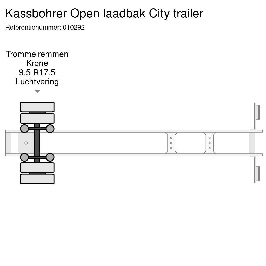 Kässbohrer Open laadbak City trailer Pritschenauflieger
