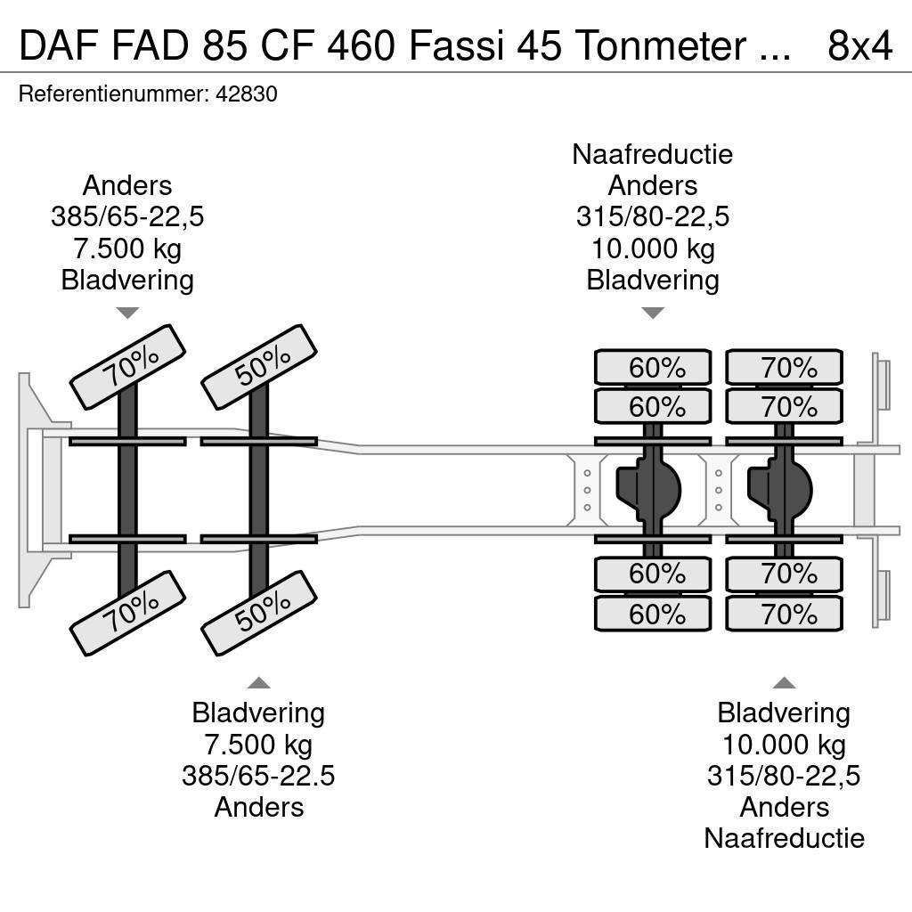 DAF FAD 85 CF 460 Fassi 45 Tonmeter laadkraan + Fly-Ji Kranen voor alle terreinen