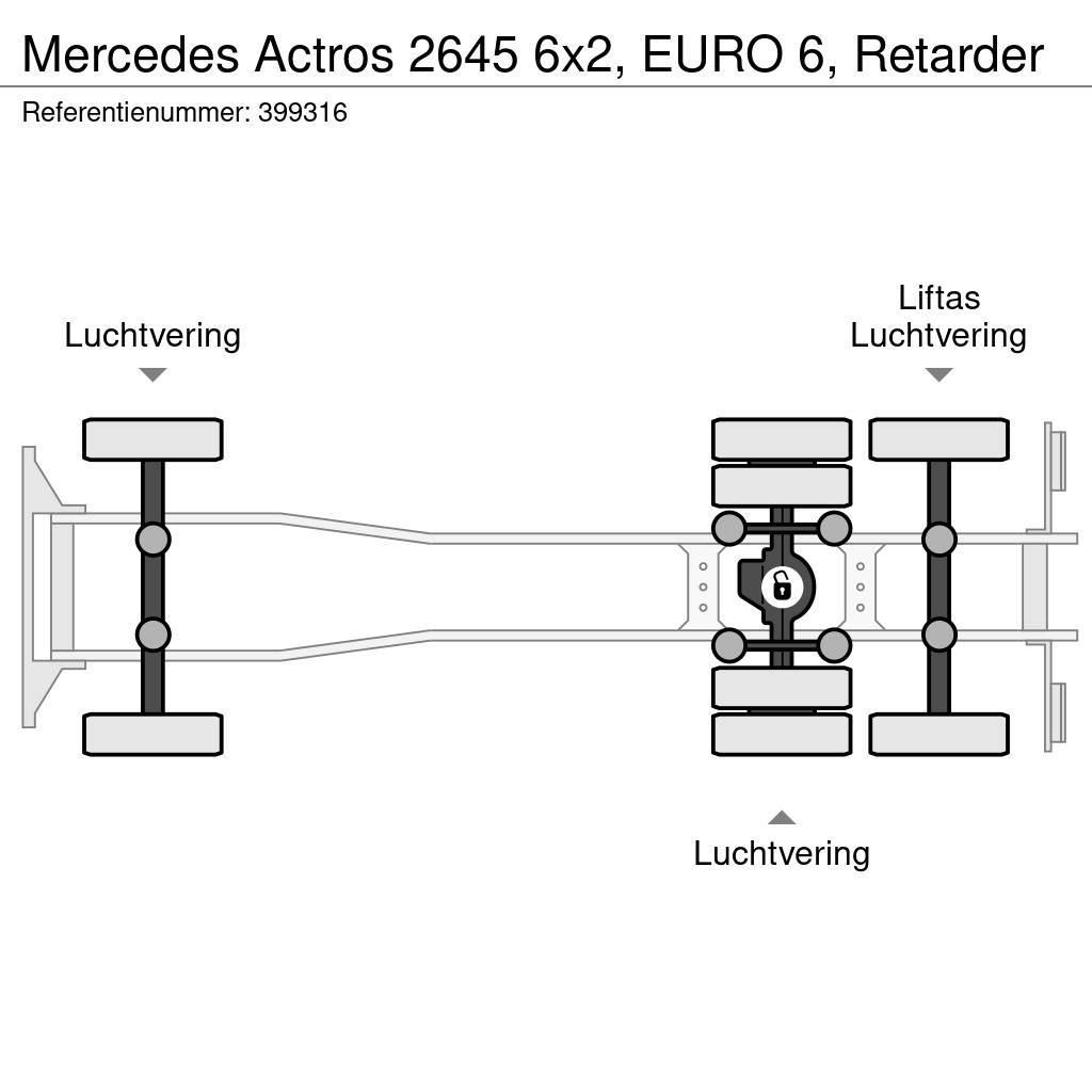 Mercedes-Benz Actros 2645 6x2, EURO 6, Retarder Absetzkipper