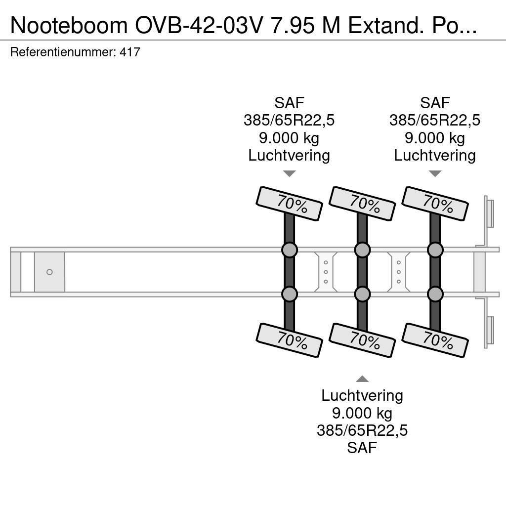 Nooteboom OVB-42-03V 7.95 M Extand. Powersteering! Pritschenauflieger
