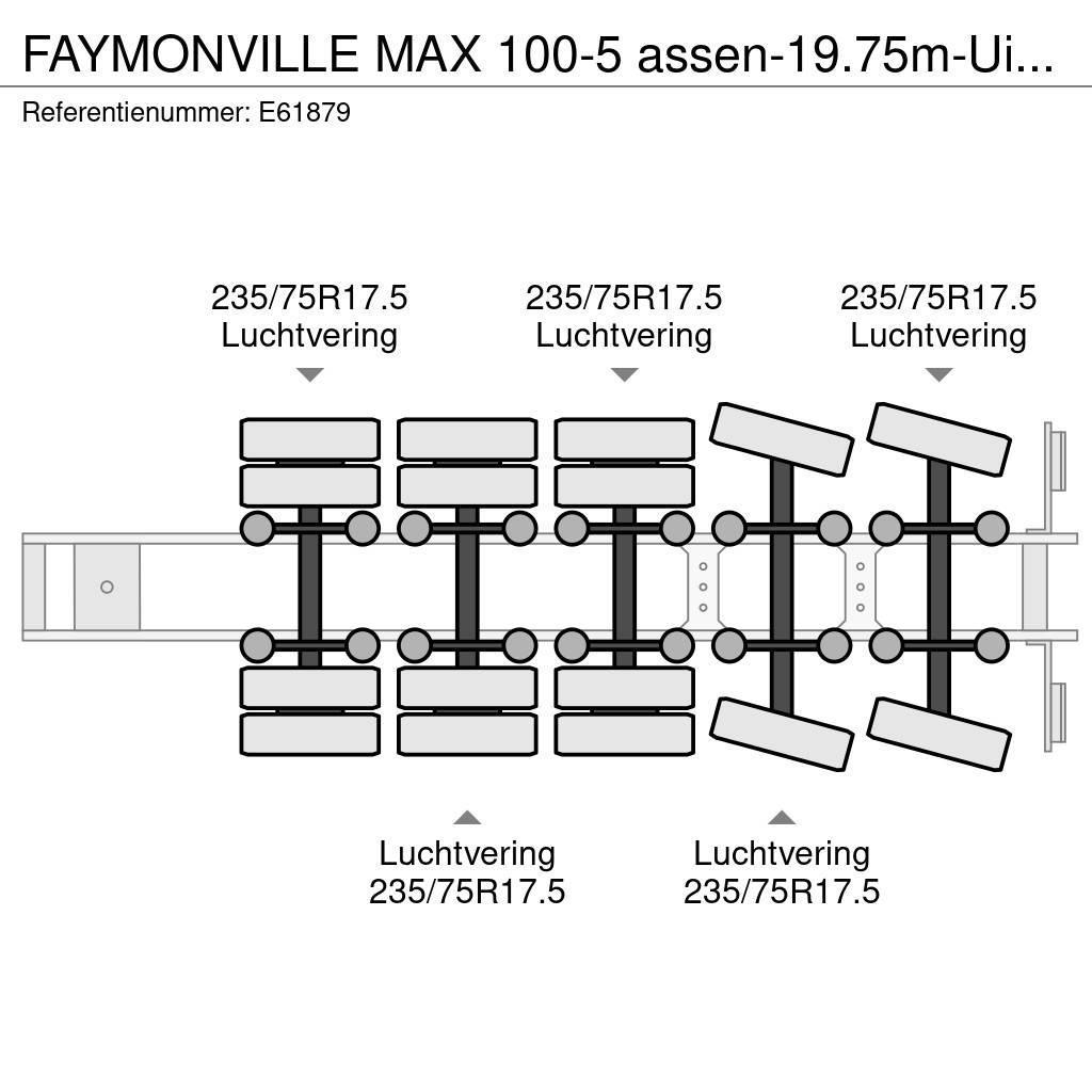 Faymonville MAX 100-5 assen-19.75m-Uitschuifbaar/extensible/ex Tieflader-Auflieger