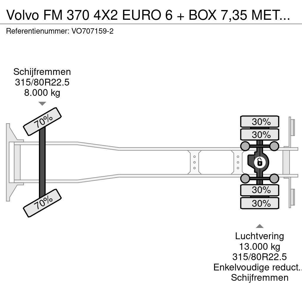 Volvo FM 370 4X2 EURO 6 + BOX 7,35 METER + CARGOLIFT ZEP Kofferaufbau