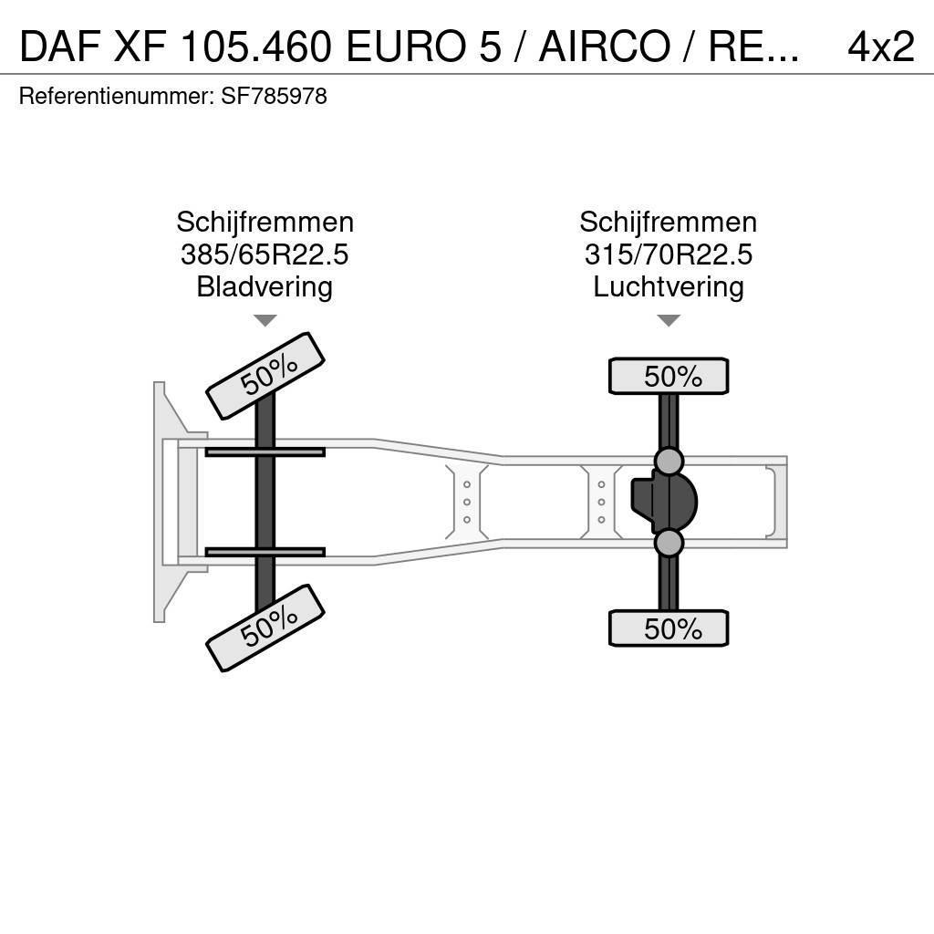 DAF XF 105.460 EURO 5 / AIRCO / RETARDER Sattelzugmaschinen