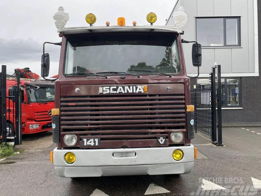 Scania LB141 V8 141 V8 - 6X2 - BOX 7,35 METER Pritschenwagen/Pritschenwagen mit Seitenklappe