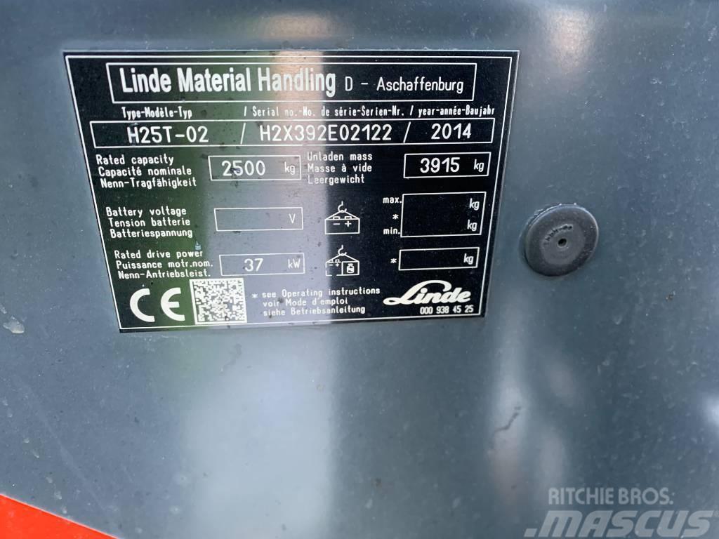 Linde H25T-02 LPG heftrucks