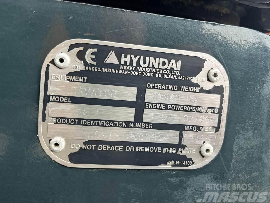 Hyundai HX 220 L ROTOTILT / AC / CENTRAL LUBRICATION / AUX Raupenbagger