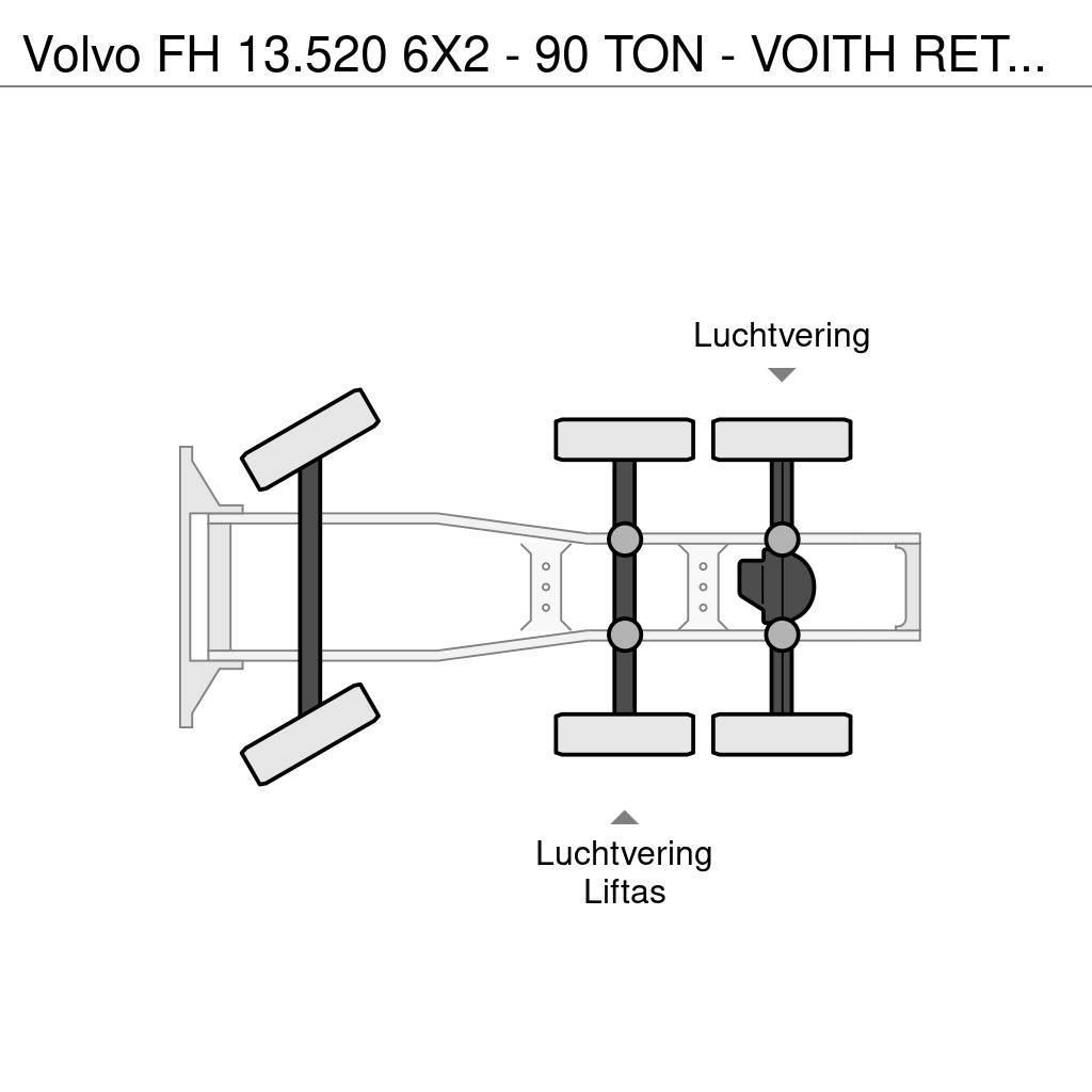 Volvo FH 13.520 6X2 - 90 TON - VOITH RETARDER - BIG AXLE Sattelzugmaschinen