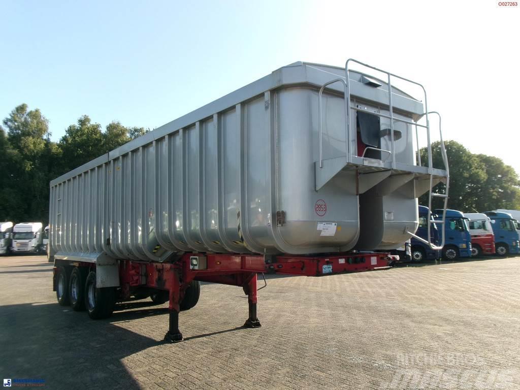 Montracon Tipper trailer alu 50.5 m3 + tarpaulin Kippladerauflieger