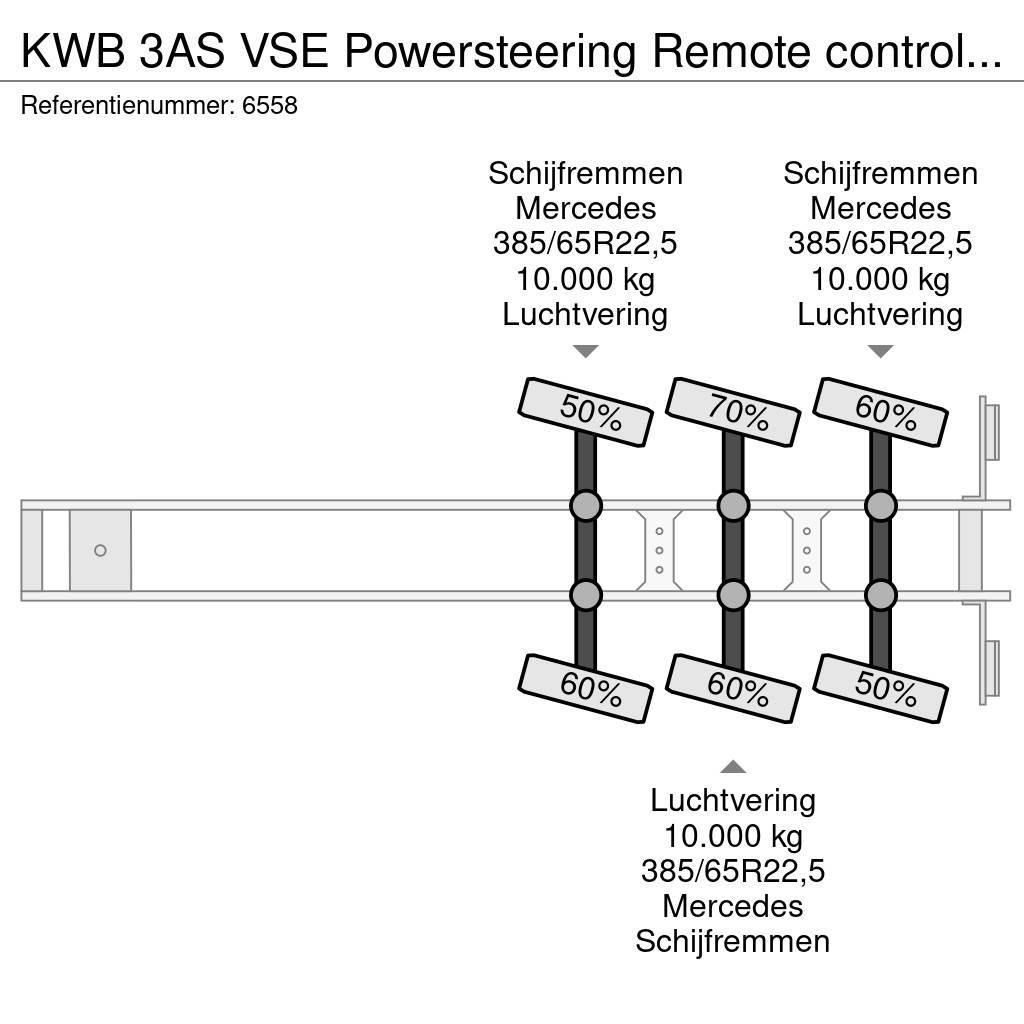  Kwb 3AS VSE Powersteering Remote controlled telesk Pritschenauflieger
