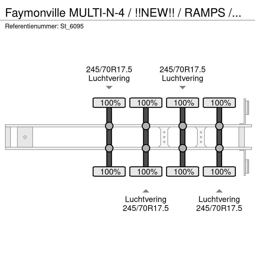 Faymonville MULTI-N-4 / !!NEW!! / RAMPS / WHEELWELLS/ EXTENDAB Tieflader-Auflieger