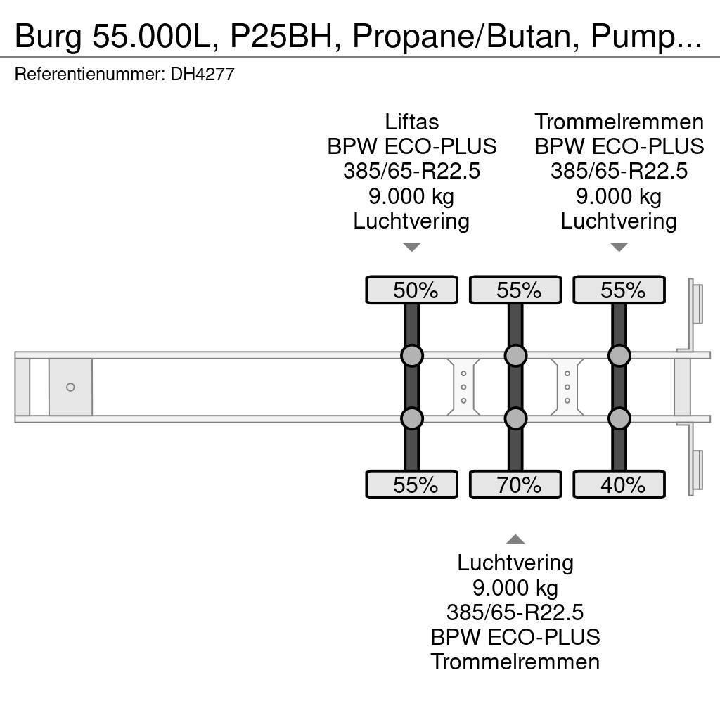 Burg 55.000L, P25BH, Propane/Butan, Pump+Meters+Hose, A Tankauflieger