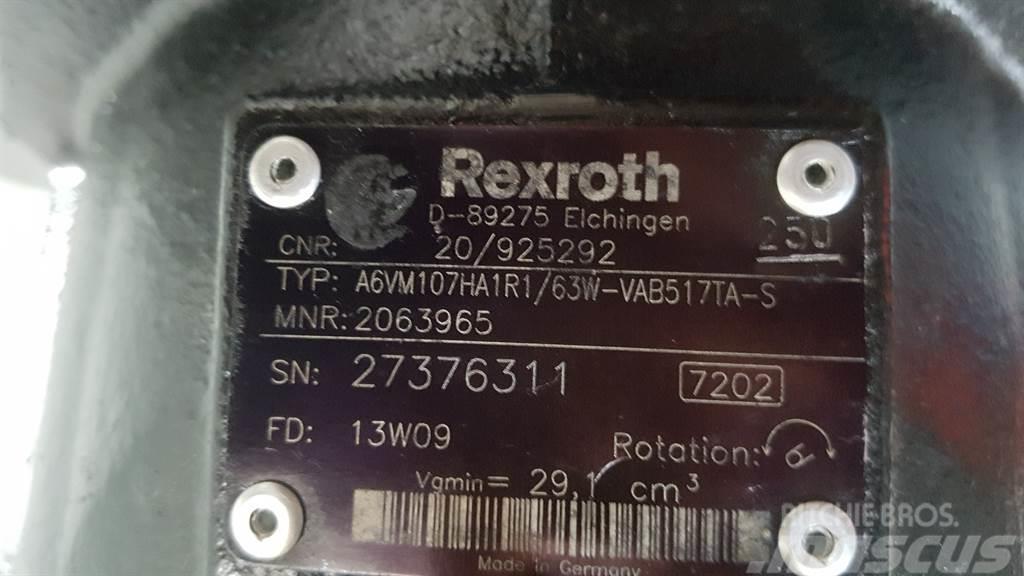 Rexroth A6VM107HA1R1/63W -JCB 409BZX-Drive motor/Fahrmotor Hydraulik