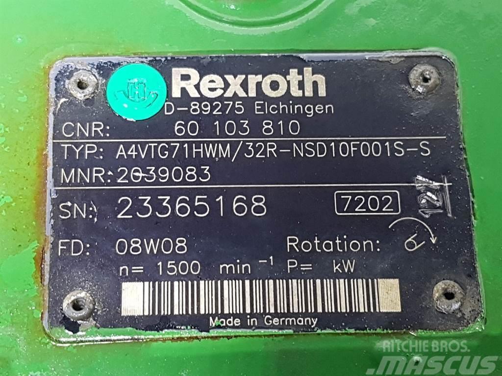 Rexroth A4VTG71HWM/32R-R902039083-Drive pump/Fahrpumpe Hydraulik