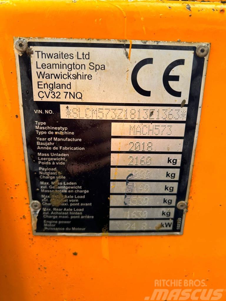 Thwaites 3 Tonne Swivel Skip Dumper MACH573 ton Minidumper