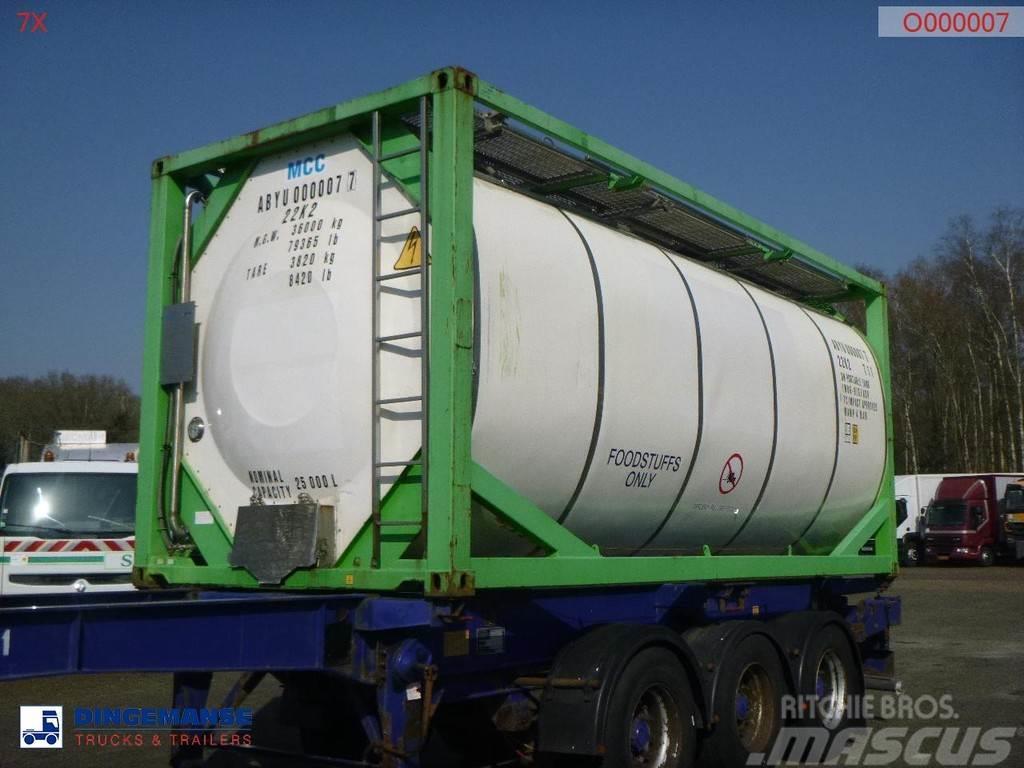  Danteco Food tank container inox 20 ft / 25 m3 / 1 Tankcontainer 