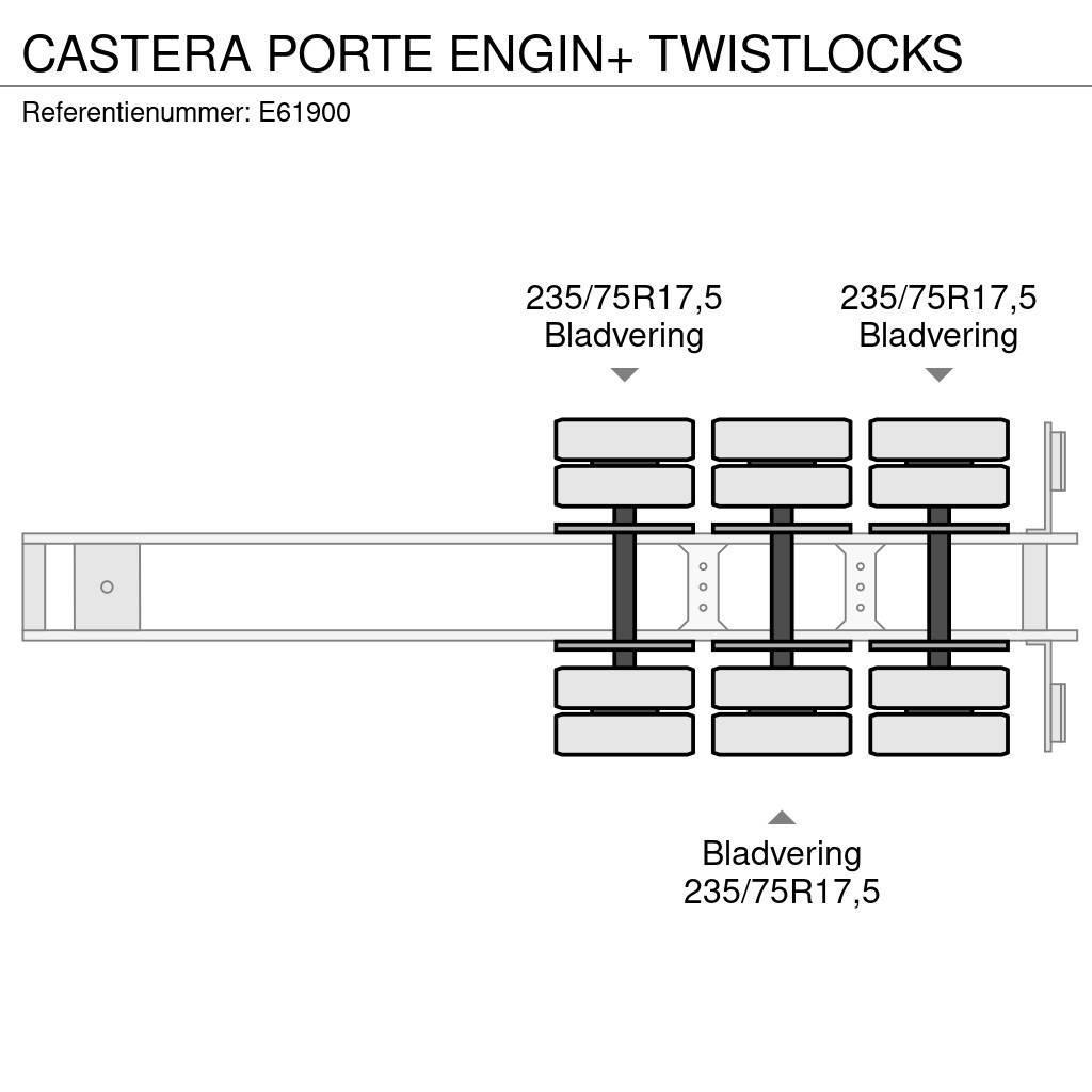 Castera PORTE ENGIN+ TWISTLOCKS Tieflader-Auflieger