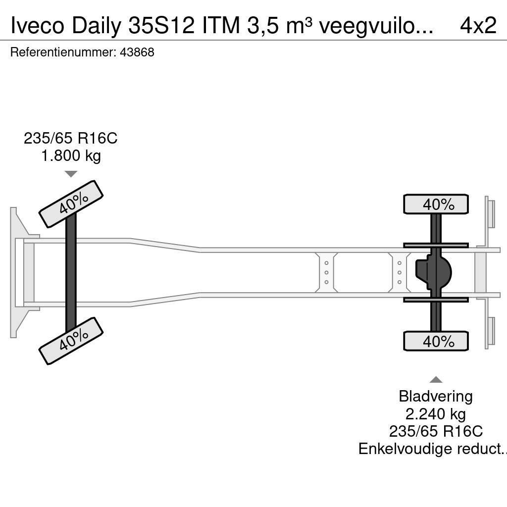 Iveco Daily 35S12 ITM 3,5 m³ veegvuilopbouw Müllwagen