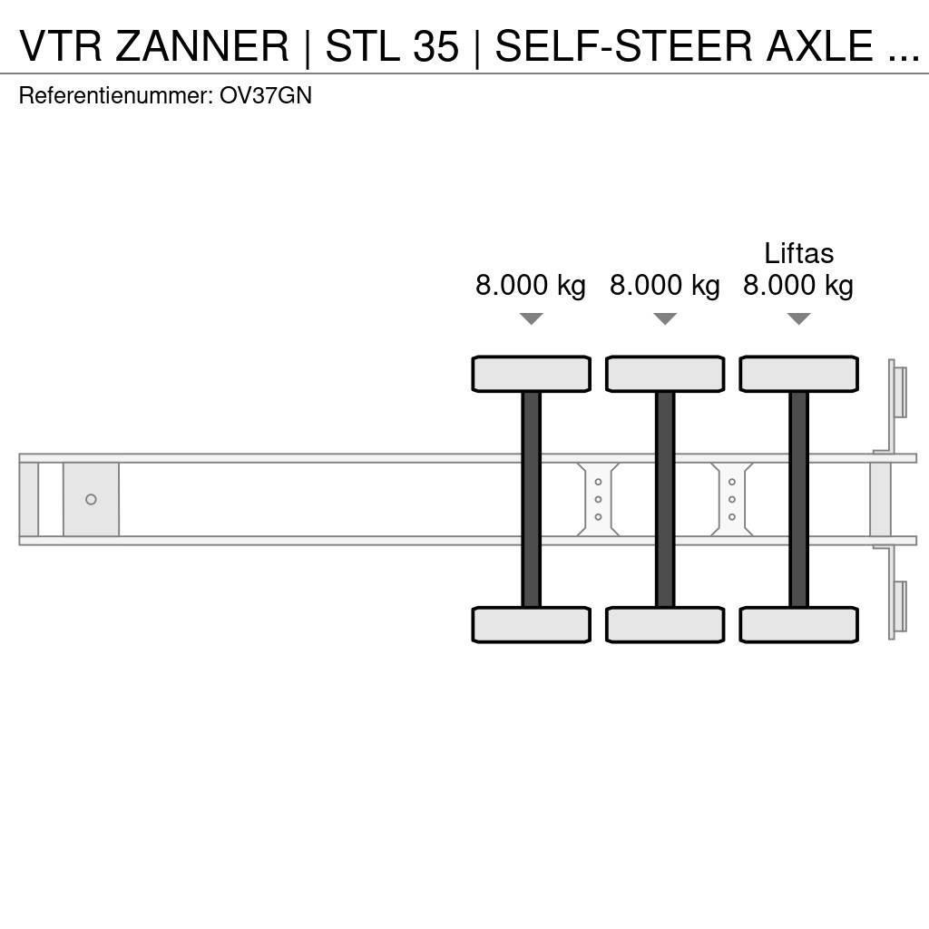  VTR ZANNER | STL 35 | SELF-STEER AXLE | RAMPS | GA Autotransportauflieger