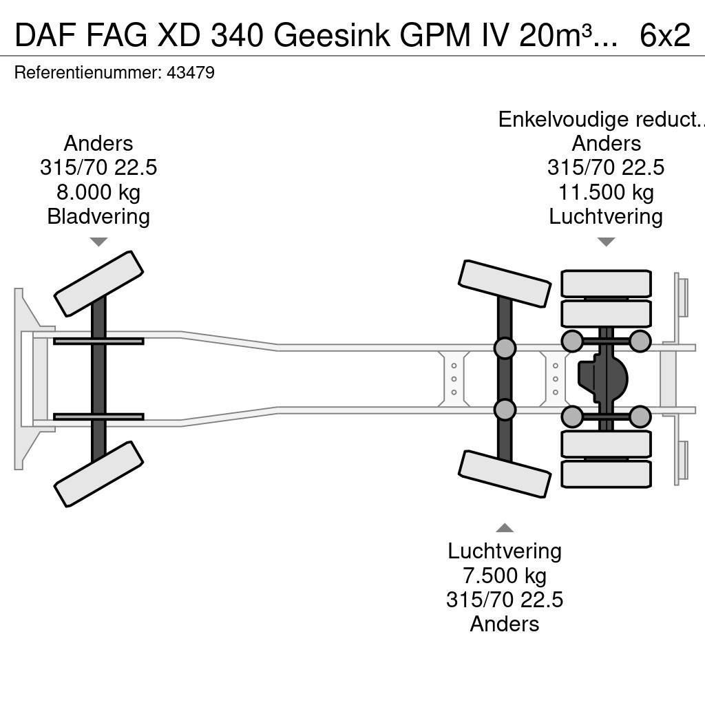 DAF FAG XD 340 Geesink GPM IV 20m³ GEC Müllwagen