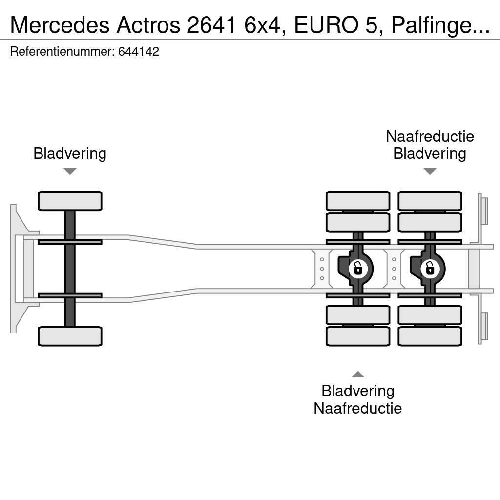 Mercedes-Benz Actros 2641 6x4, EURO 5, Palfinger, Remote, Steel Pritschenwagen/Pritschenwagen mit Seitenklappe