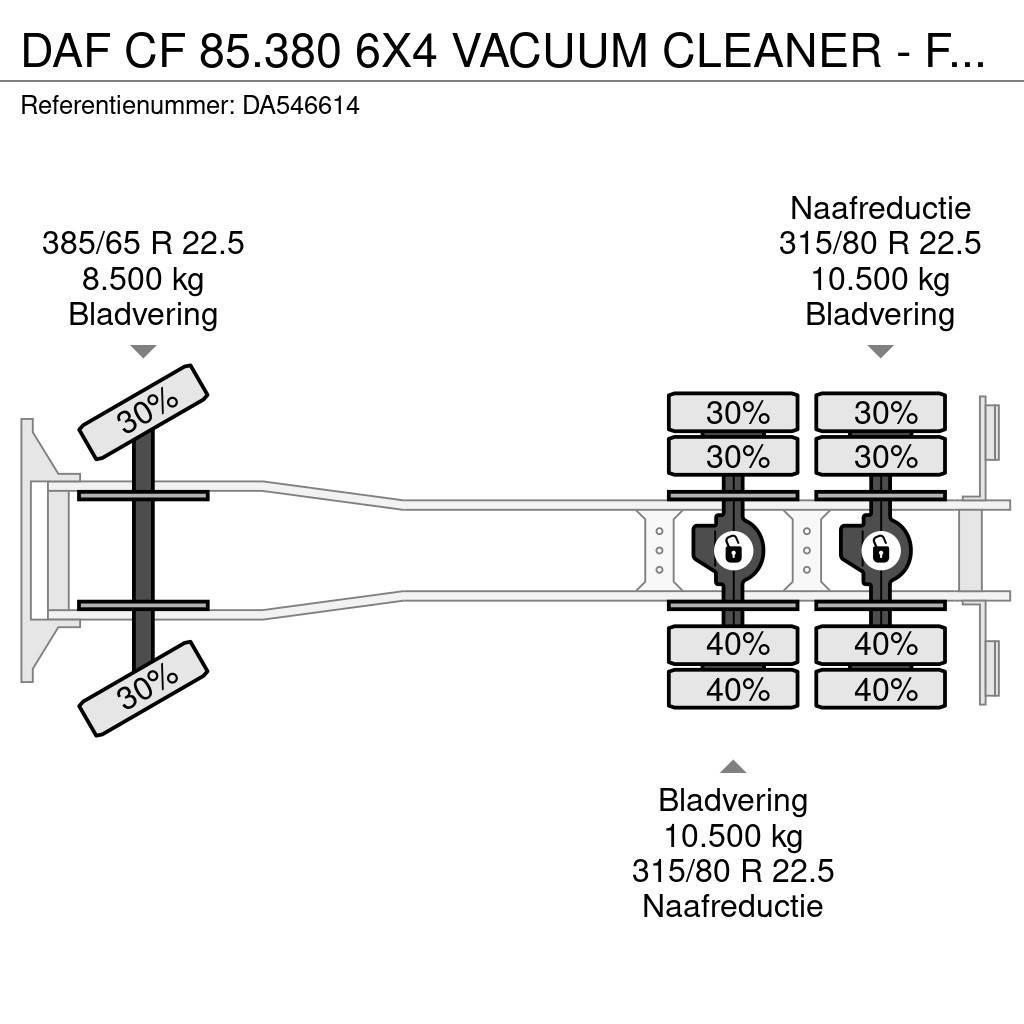 DAF CF 85.380 6X4 VACUUM CLEANER - FULL STEEL Saug- und Druckwagen