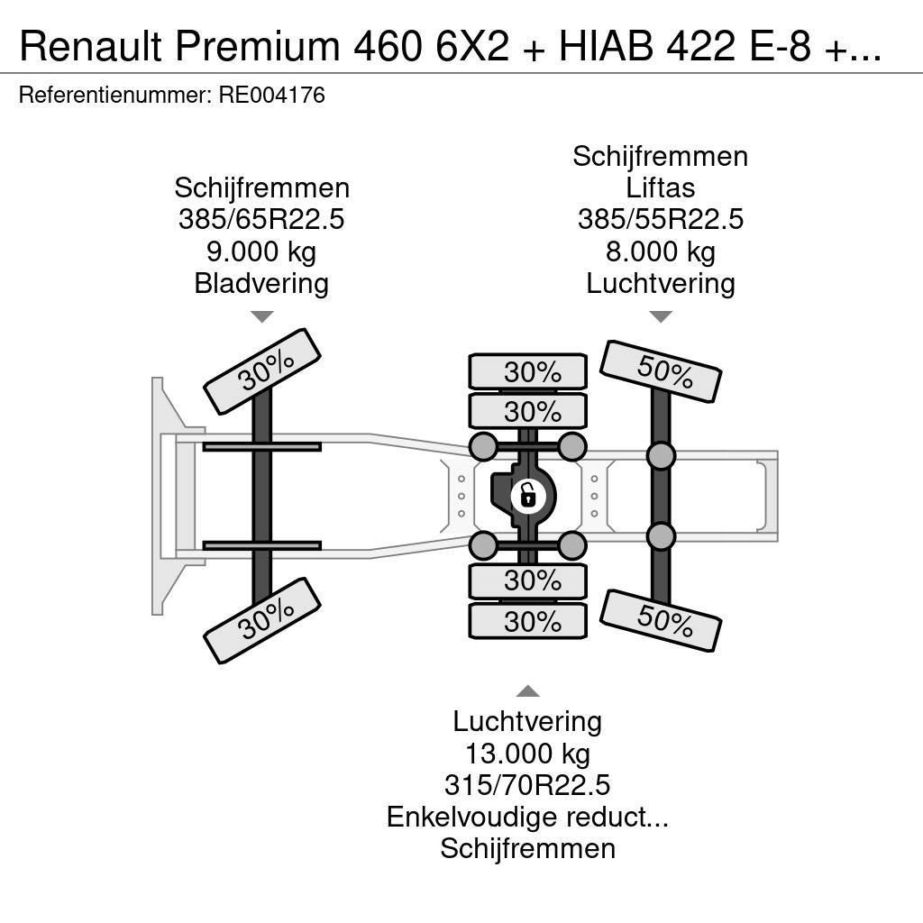 Renault Premium 460 6X2 + HIAB 422 E-8 + REMOTE CONTROL Sattelzugmaschinen
