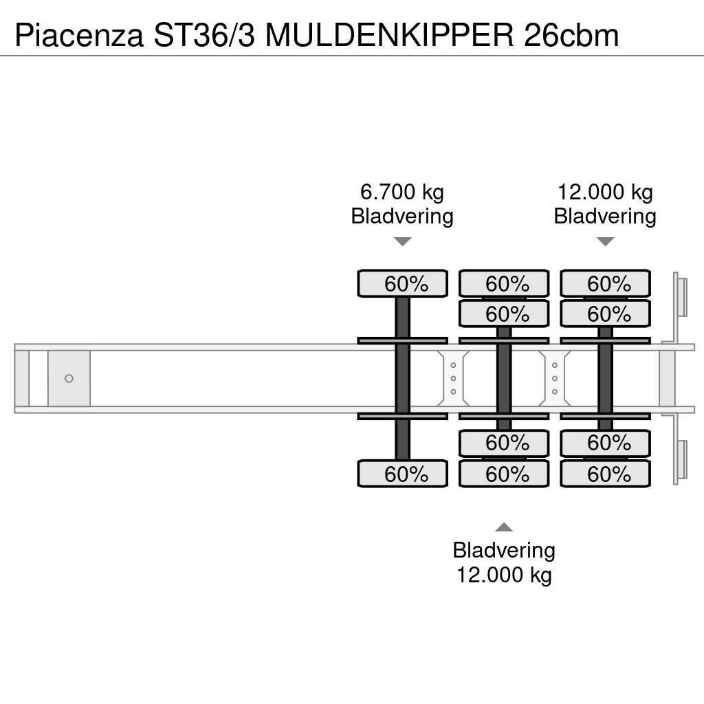 Piacenza ST36/3 MULDENKIPPER 26cbm Kippladerauflieger