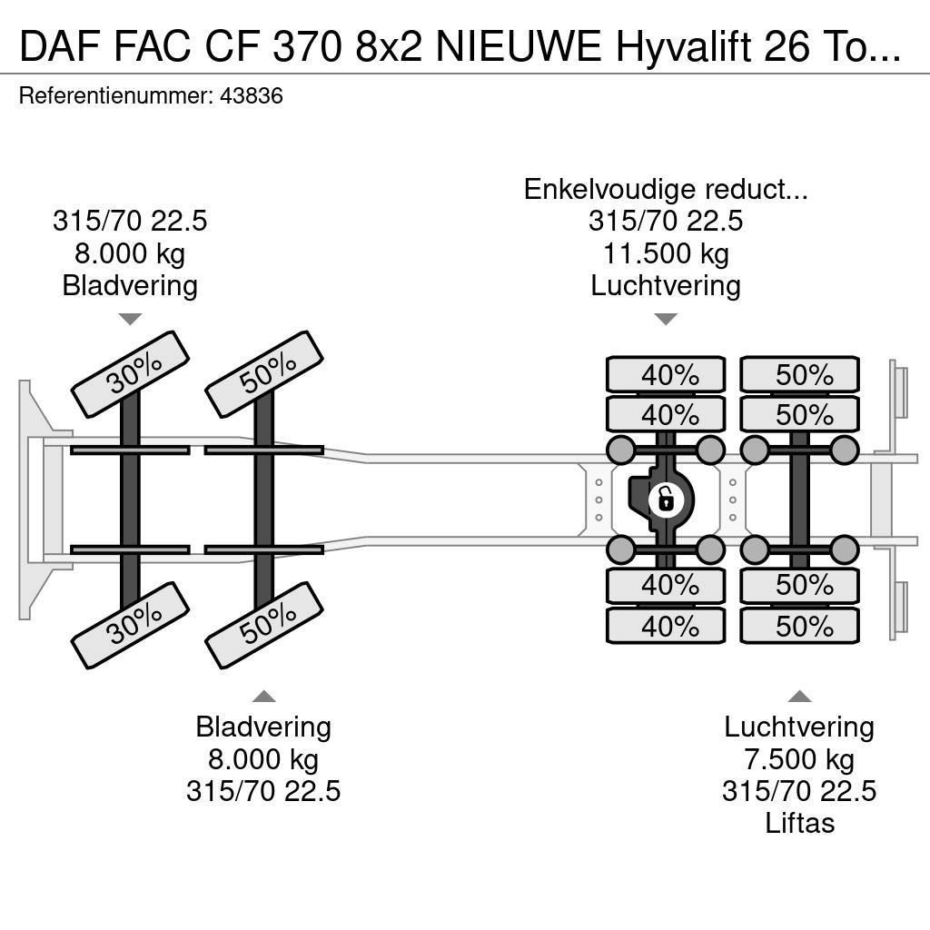 DAF FAC CF 370 8x2 NIEUWE Hyvalift 26 Ton haakarmsyste Abrollkipper