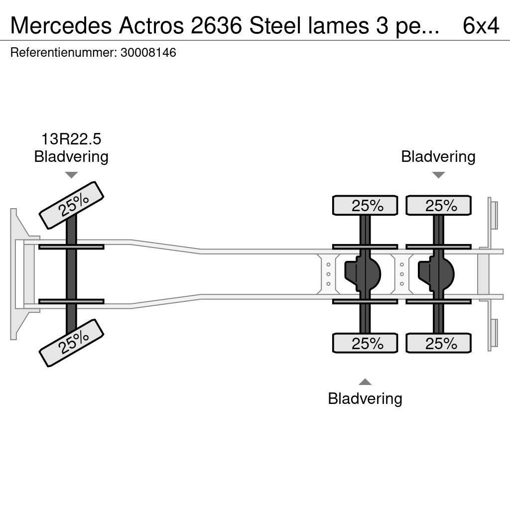 Mercedes-Benz Actros 2636 Steel lames 3 pedal francais Pritschenwagen/Pritschenwagen mit Seitenklappe