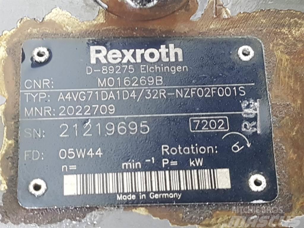 Rexroth A4VG71DA1D4/32R-R902022709-Drive pump/Fahrpumpe Hydraulik