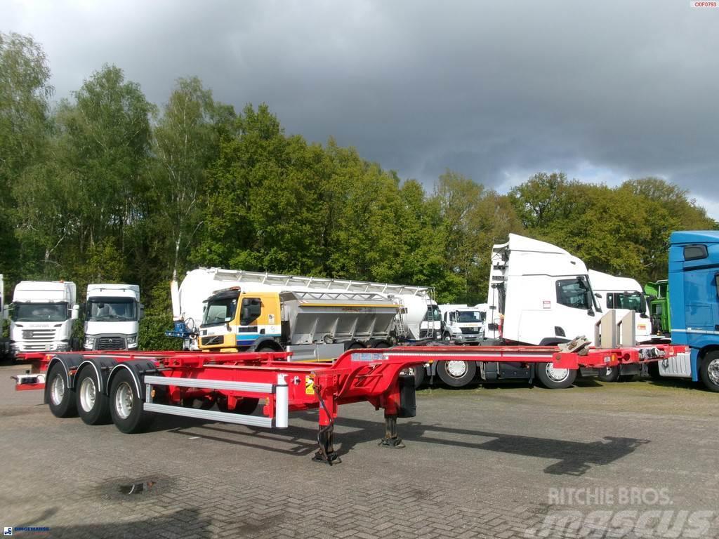 Asca 3-axle container trailer 20-40-45 ft S322DL Containerauflieger