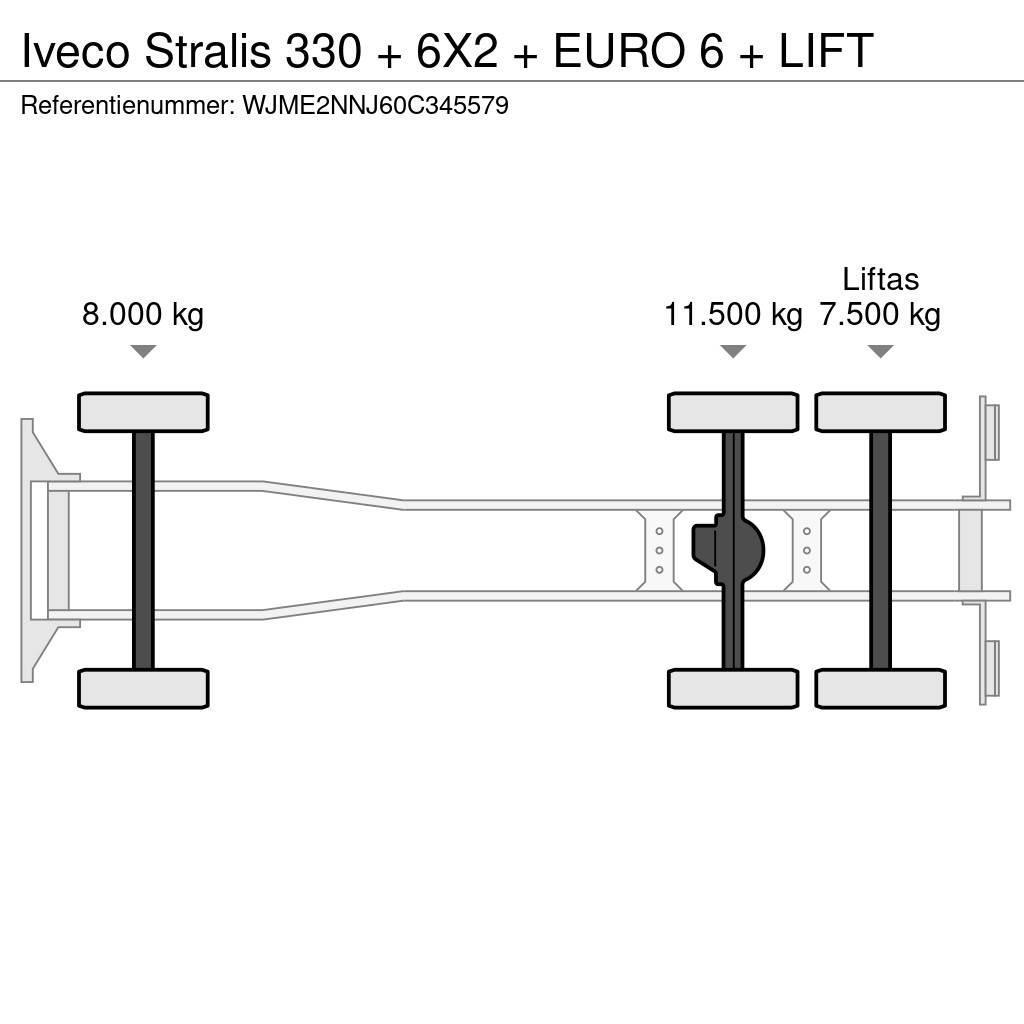 Iveco Stralis 330 + 6X2 + EURO 6 + LIFT Kofferaufbau